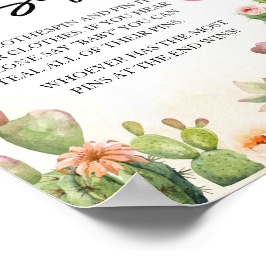 Fiesta Taco '赤ちゃんのシャワーはベビーと言わない ポスター (角)