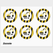 Fiesta temática Construcción y excavadoras ラウンドシール (シート)