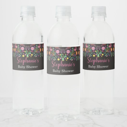 Fiesta Water Bottle Labels Mexican Water Bottle ペットボトルラベル (ボトル)