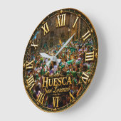Fiestas de San Lorenzo de Huesca ラージ壁時計 (傾斜)
