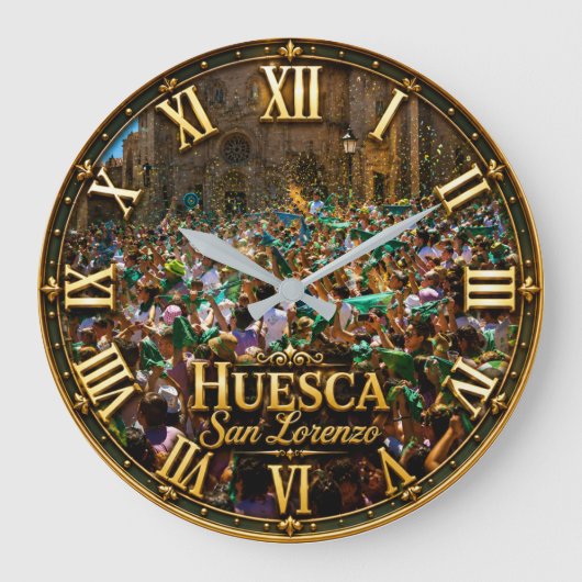 Fiestas de San Lorenzo de Huesca ラージ壁時計 (正面)