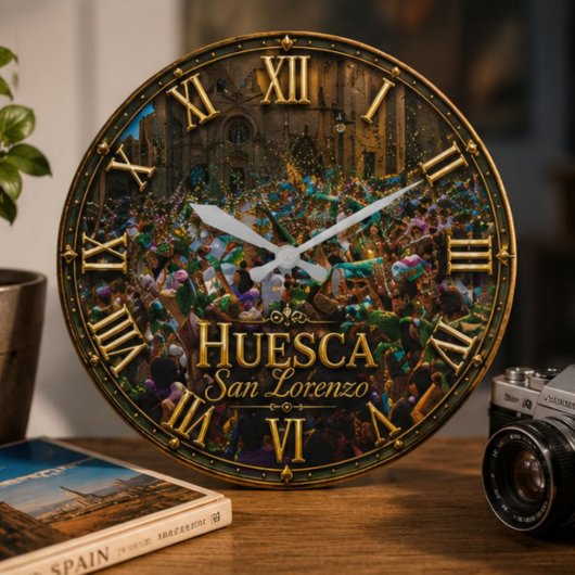 Fiestas de San Lorenzo de Huesca ラージ壁時計