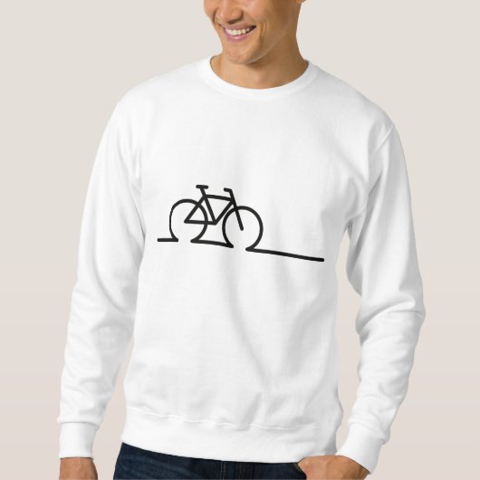 Fiets lijn tekening. E-bike race- en MTB fietsen. スウェットシャツ (正面)
