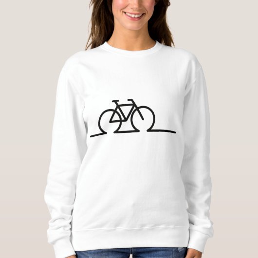 Fiets lijn tekening. E-bike race- en MTB fietsen. スウェットシャツ (正面)