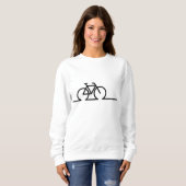 Fiets lijn tekening. E-bike race- en MTB fietsen. スウェットシャツ (正面フル)