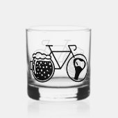 Fiets met bierglas. Flesopener icoon ウイスキーグラス (裏面)