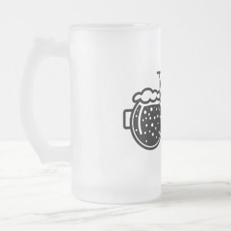 Fiets met bierglas. Flesopener icoon フロストグラスビールジョッキ