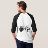 Fiets met bierglas. Flesopener icoon Tシャツ (裏面フル)