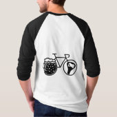 Fiets met bierglas. Flesopener icoon Tシャツ (裏面)
