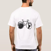 Fiets met bierglas. Flesopener icoon Tシャツ (裏面)