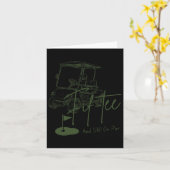 Fif-tee Still On Par 50th Birthday Golfer Golf Lov カード (黄色い花)