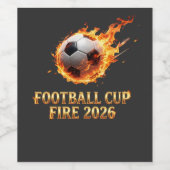FIFAワールドカップ 2026 サッカーボール炎 ワインラベル (シングルラベル)
