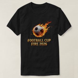 FIFAワールドカップ 2026 炎のサッカーボール Tシャツ