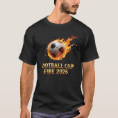 FIFAワールドカップ 2026 炎のサッカーボール Tシャツ (正面)