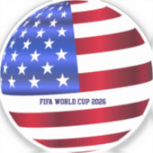 FIFAワールドカップUSA旗 シール (正面)