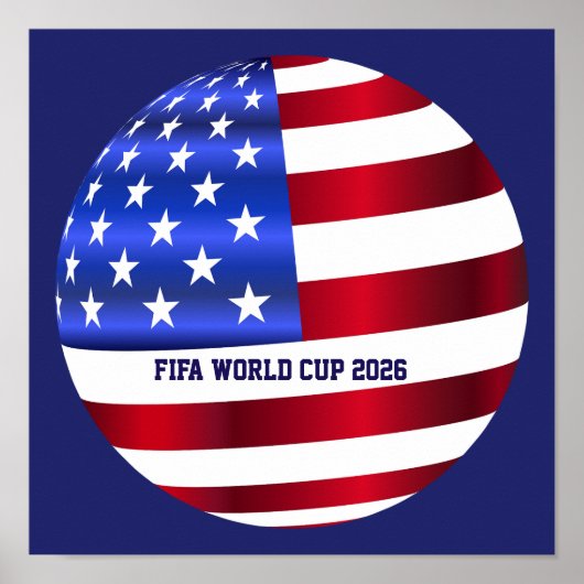 FIFAワールドカップUSA旗 ポスター (正面)