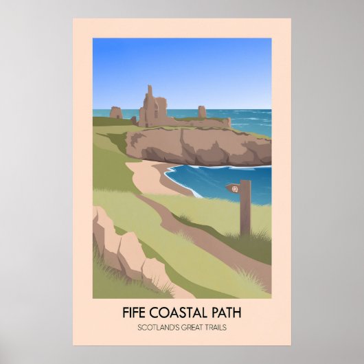 Fife Coastal Path Scotlands Great Trails Poster ポスター (正面)