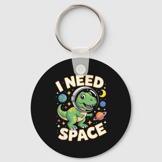 Fife Life I Need Space T-rex Astronaut Outterspace キーホルダー (正面)