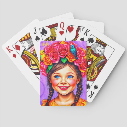 FIFI ～復活祭ボンネット～かわいい女の子の鳥～ トランプ (裏面)