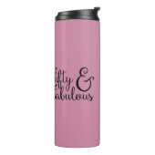 Fifiture & Fabulous誕生日、ブラックタイポグラフィ(48) タンブラー (回転左)