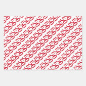 Fifiture & Fabulous -おもしろいレッド50誕生日 ラッピングペーパーシート (正面2)