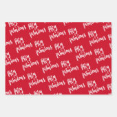 Fifiture & Fabulous -おもしろいレッド50誕生日 ラッピングペーパーシート (正面)