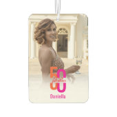 Fifiture & Fabuous 50th誕生日写真 カーエアーフレッシュナー (裏面)