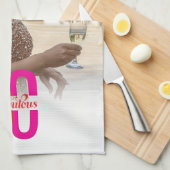 Fifiture & Fabuous 50th誕生日写真 キッチンタオル (四つ折り)