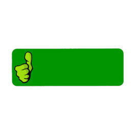 fifst-160957最初の親指の指の上の素晴らし緑の位置 ラベル