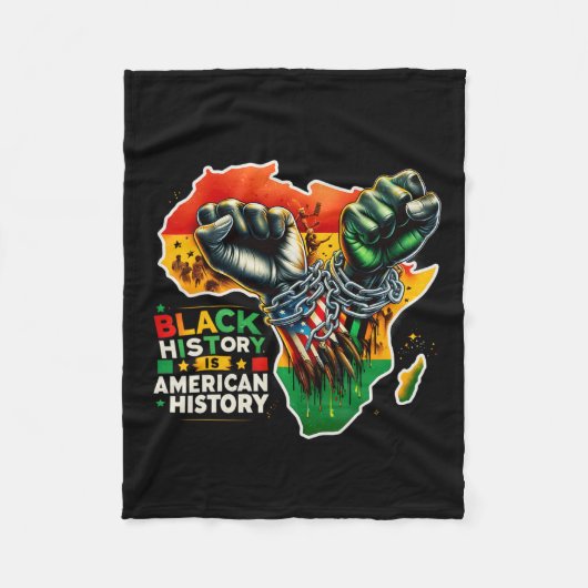 Fifst Hands Black History Black History Is America フリースブランケット (正面)