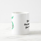 Fifth 5 Year Anniversary with Personalization コーヒーマグカップ (中央)