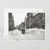 Fifth Ave., Snow Storm，ニューヨーク市1906ヴィンテージ ポストカード (正面/裏面)