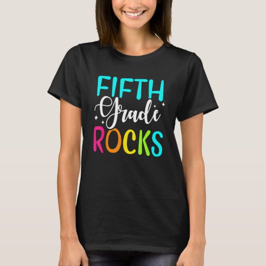 Fifth Grade Rocks Shirt Team 5th Grade Teacher Tシャツ (正面)