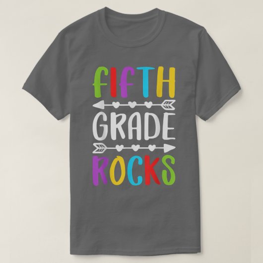 Fifth Grade Rocks Tシャツ5年生新学期 Tシャツ (デザイン正面)