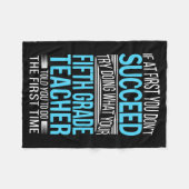 Fifth Grade Teacher If At First You Dont Succeed  フリースブランケット (正面(横))