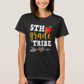 Fifth Grade Tribe Leopard Back To School Teacher S Tシャツ (正面)