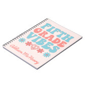 Fifth Grade Vibes -レトロ新学期ノートブック ノートブック (左側)