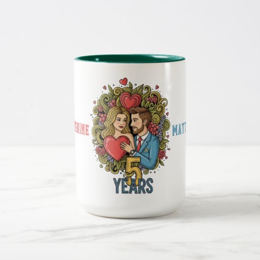 Fifth Year Anniversary ツートーンマグカップ (中央)