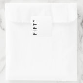 Fifty 50th Birthday Party スクエアシール (バッグ)