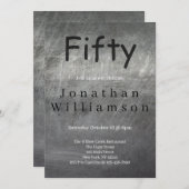 Fifty | 50th Birthday Party For Him 招待状 (正面/裏面)