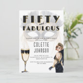 Fifty and Fabulous 1920s Birthday 招待状 (スタンド正面)