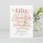 Fifty and Fabulous 50th Birthday Party 招待状 (スタンド正面)