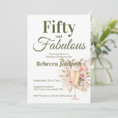 Fifty and Fabulous 50th Birthday Party 招待状 (スタンド正面)