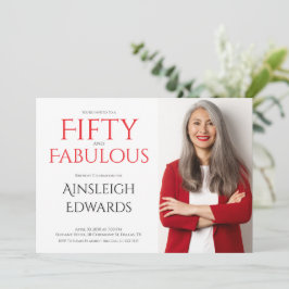 Fifty and Fabulous 50th Birthday Party 招待状