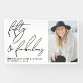 Fifty And Fabulous 50th Birthday Party 横断幕 (横)