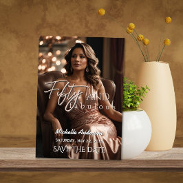 Fifty and Fabulous 50th Birthday Save the Date セーブザデート