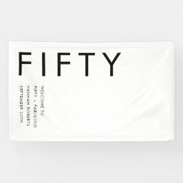 Fifty and Fabulous Bold 50th Birthday Party 横断幕