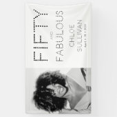 Fifty and Fabulous Bold Photo 50th Birthday Party 横断幕 (縦)