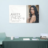 Fifty and Fabulous Bold Photo 50th Birthday Party 横断幕 (トレードショー)