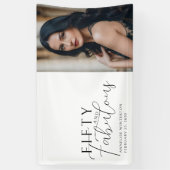 Fifty and Fabulous Bold Photo 50th Birthday Party 横断幕 (縦)